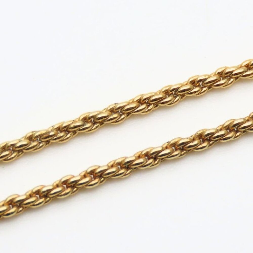 Christian Dior Necklace CD Logo Twisted Metal Gold Plated GP Accessories - Picture 5 of 9